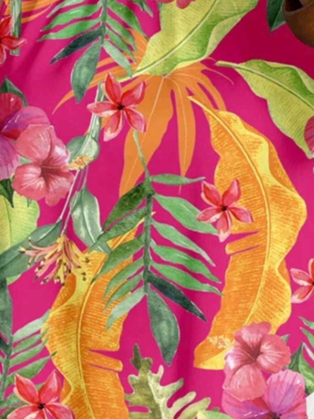 Tropical Print Halter Top w/Handkerchief Hem - Picture 7 of 7
